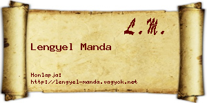 Lengyel Manda névjegykártya